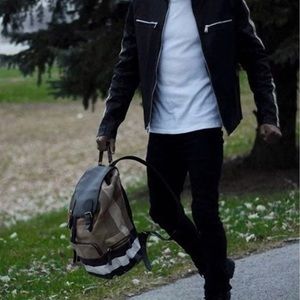 Black Rivet Motercycle Leather Jacket